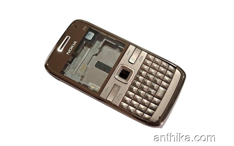 Nokia e72 E72i Kapak Kasa Tuş Anten Soket Original Full Housing Gold Used