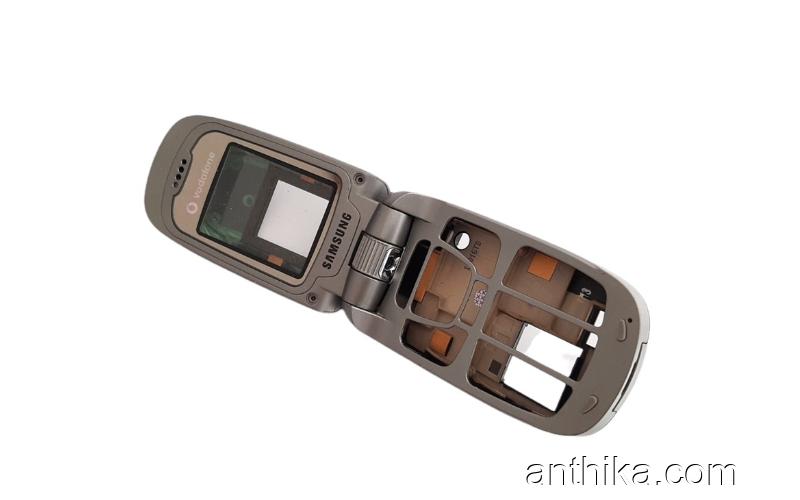 Samsung z140 Kapak Kasa Tuş Original Housing Black with Vodafone Logo