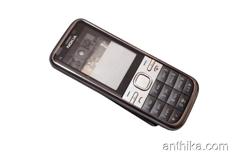Nokia C5 C5-00 Kapak Kasa Tuş High Quality Full Housing Gray New
