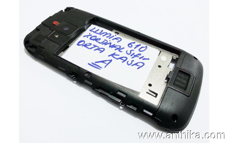 Nokia Lumia 610 Orjinal Orta Kasa Middle Frame Black