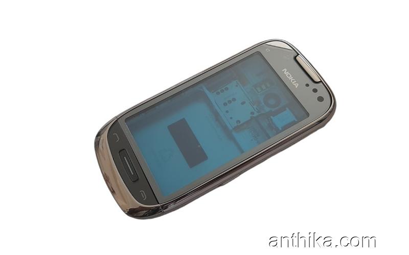 Nokia C7 C7-00 Kapak Kasa Tuş Dokunmatik Sim Flex Original Full Body