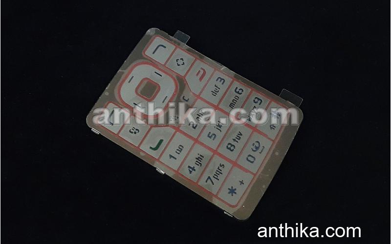 Nokia N76 Tuş Original Keypad Silver Red New