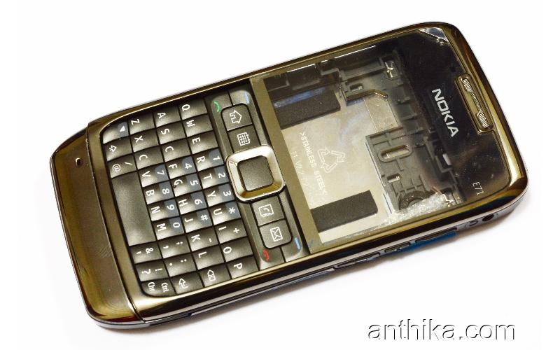 Nokia E71 Kapak Kasa Tuş Orjinal Kalitesinde Full Kasa Dark Gray New