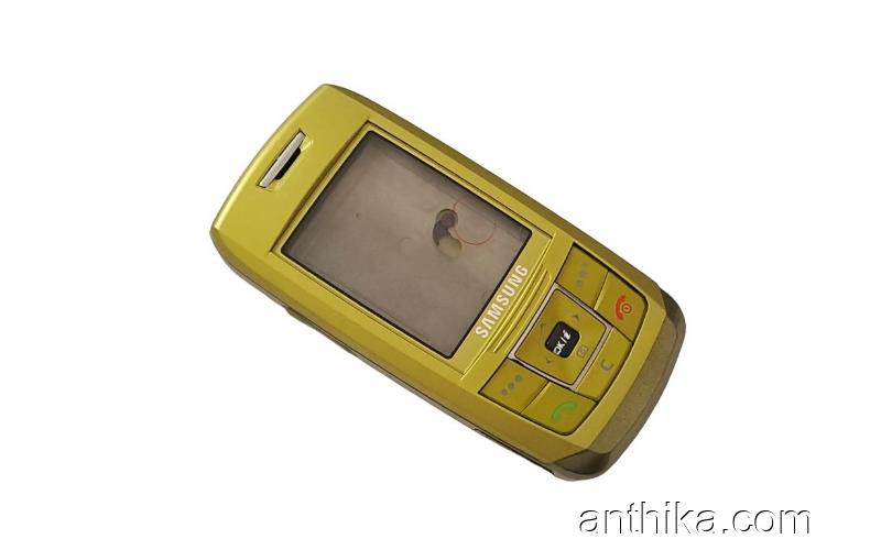 Samsung E250 Kapak Kasa Tuş Original Full Housing Green New