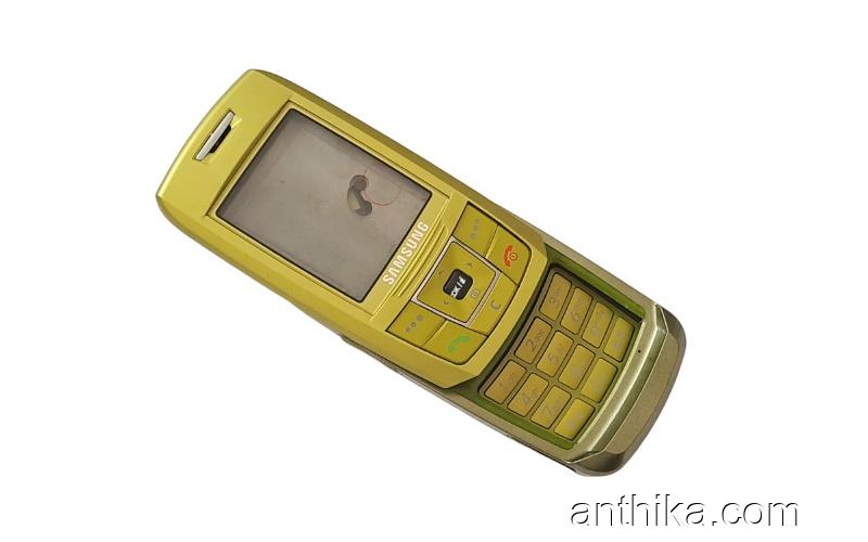 Samsung E250 Kapak Kasa Tuş Original Full Housing Green New