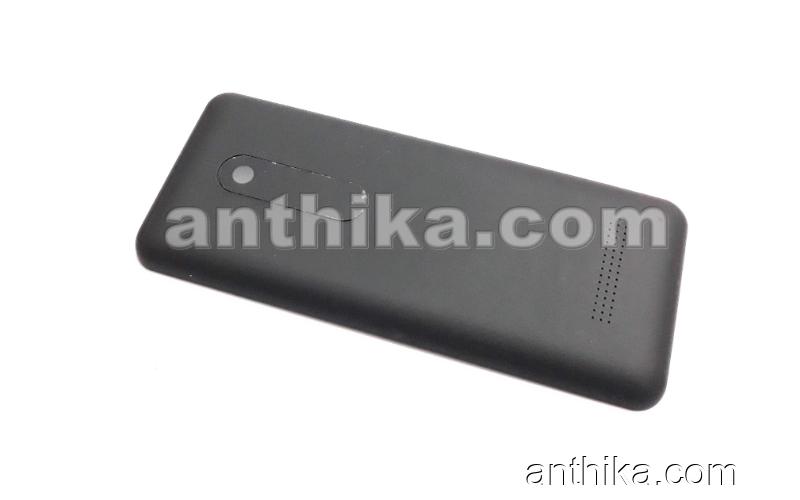 Nokia 206 Asha Çift Sim Arka Kapak High Quality Battery Cover Black New