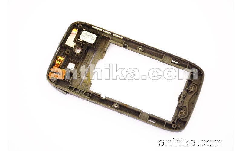 Nokia E72 Kasa Buzzer Soket Flex Original Middle Cover Silver Used