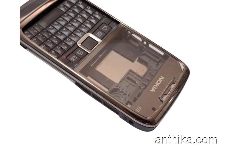 Nokia E71 Kapak Kasa Tuş Original Housing Gray Used