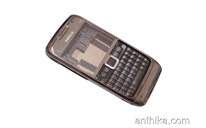 Nokia E71 Kapak Kasa Tuş Original Housing Gray Used