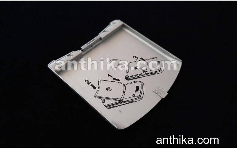 Motorola V3 V3i Kapak Original Battery Cover Silver Cingular Logo