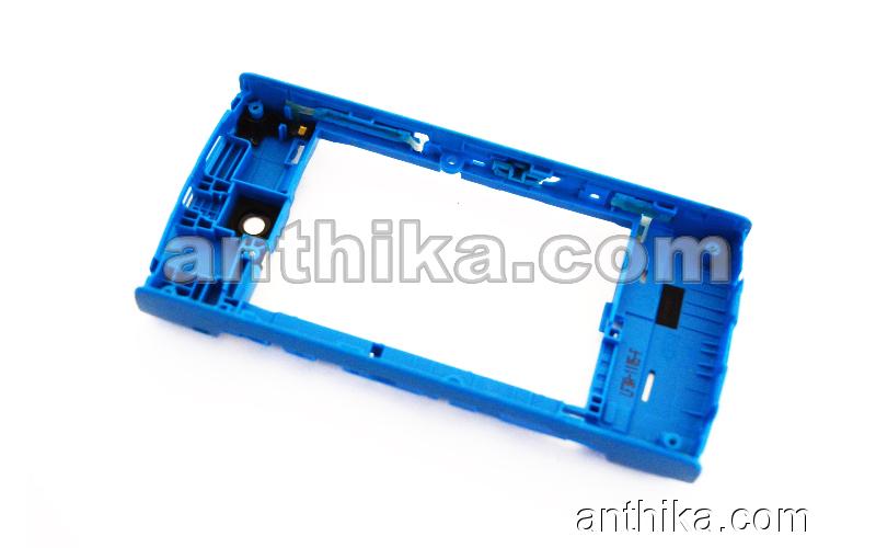 Nokia 5250 Kasa Kapak Original Middle Cover B-Cover Blue Used