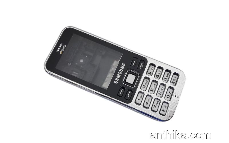 Samsung C3322 Kapak Kasa Tuş High Quality Full Housing Silver Black New