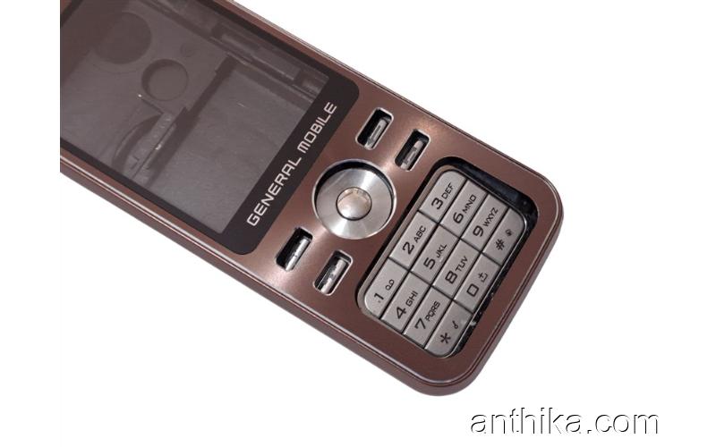 General Mobile DST800 Kapak Kasa Tuş Original Full Housing Brown