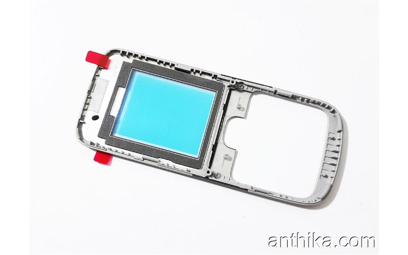 Nokia C1-01 Kapak Original Front Cover Silver Red New