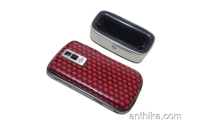 Blackberry 9000 Bold Kapak Kasa Tuş Dock Station Black Red New