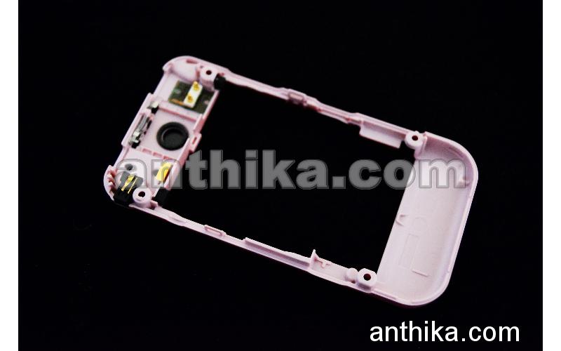 Nokia 7390 Kasa Şarj Soketi Original Middle Cover System Connector Pink