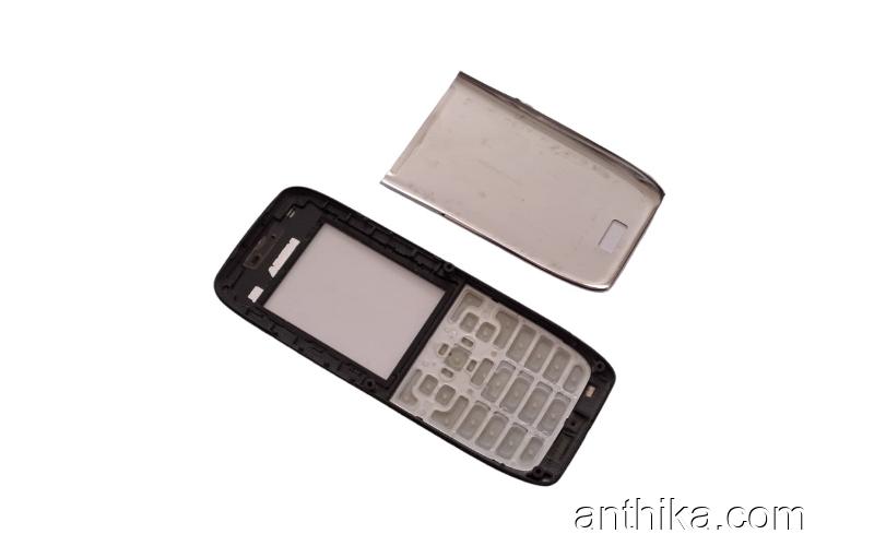 Nokia E51 Kapak Tuş Original Cover and Keypad Silver Used