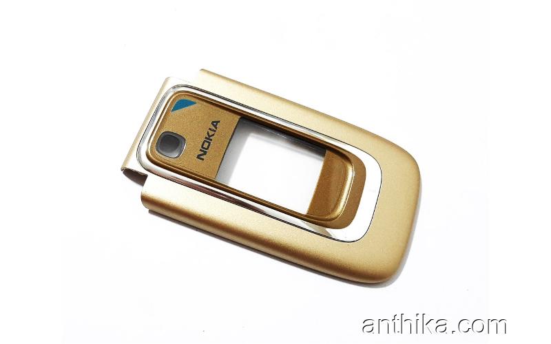 Nokia 6131 Kapak Original Front Cover Gold New