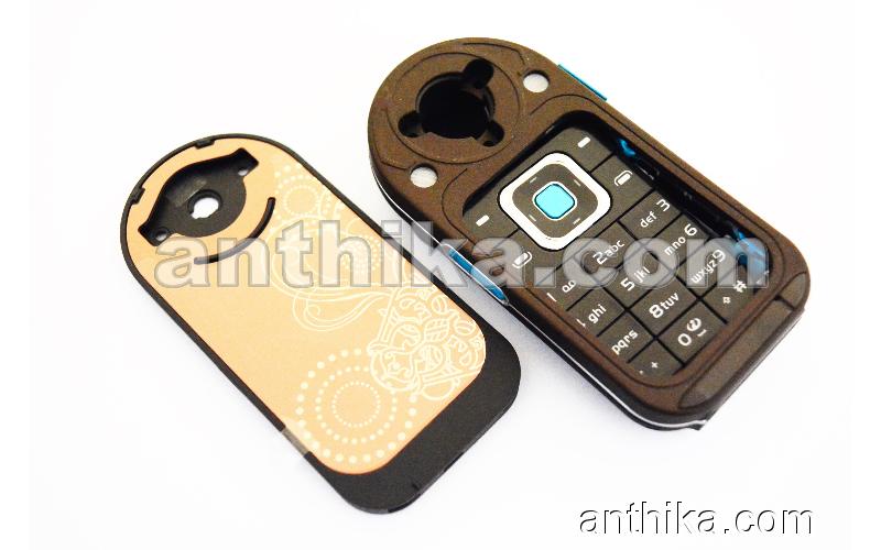 Nokia 7373 Kapak Kasa Tuş Original Housing Brown New