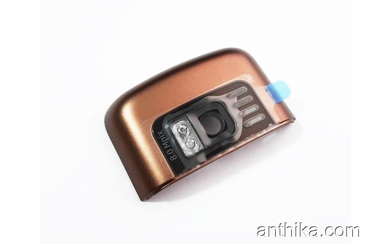 Nokia C6-01 Kamera Kapak Original Camera Cover Brown New 0258068