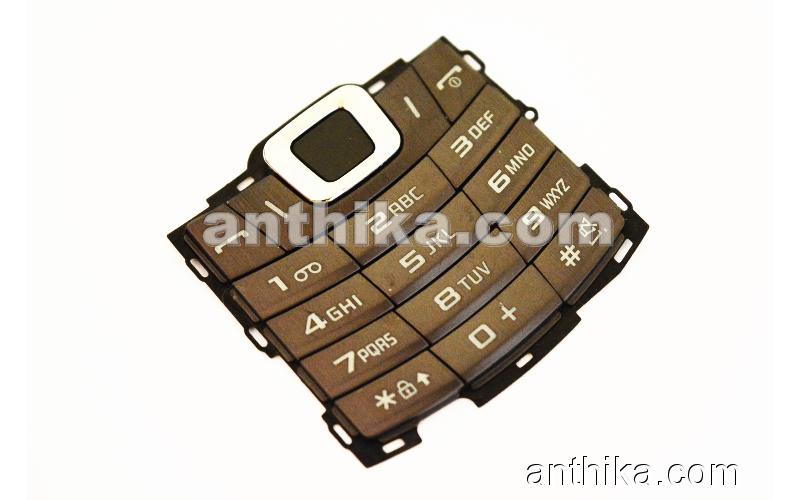 Samsung S7220 Tuş Original Keypad Brown New