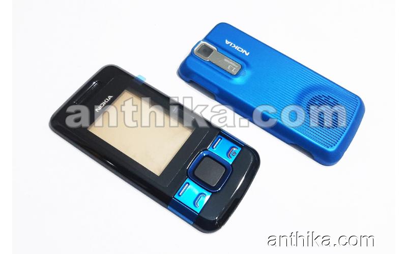 Nokia 7100 Slide Kapak Tuş Original Kapak Tus Takım Black Blue Cover