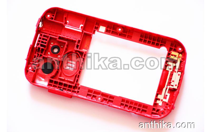 Samsung S3350 Chat 335 Kasa Original Middle Cover Red New Condition