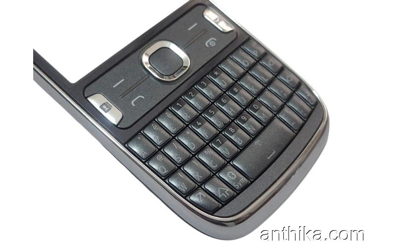 Nokia 302 Asha Kapak Tuş Original Front Cover and Keypad Gray New