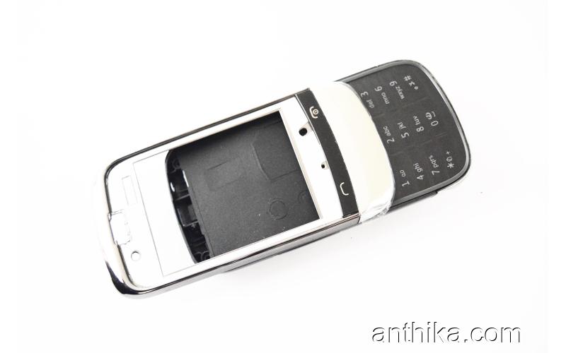 Nokia C2-06 Kapak Kasa Tuş High Quality Full Housing Silver New