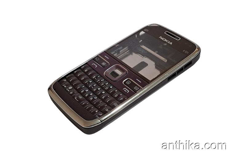 Nokia E72 E72i Kapak Kasa Tuş Original Full Housing Purple New Condition