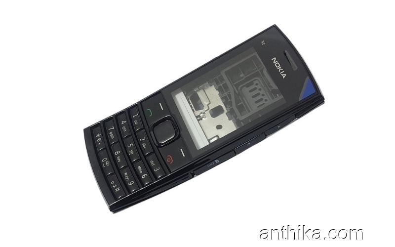 Nokia X2-02 Kapak Kasa Tuş High Quality Full Housing Black New