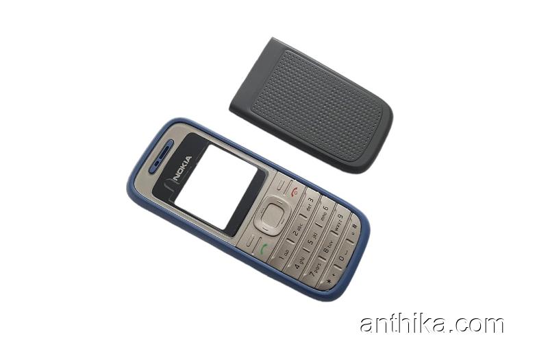 Nokia 1200 1208 Kapak Tuş High Quality Xpress on Cover and Keypad Blue