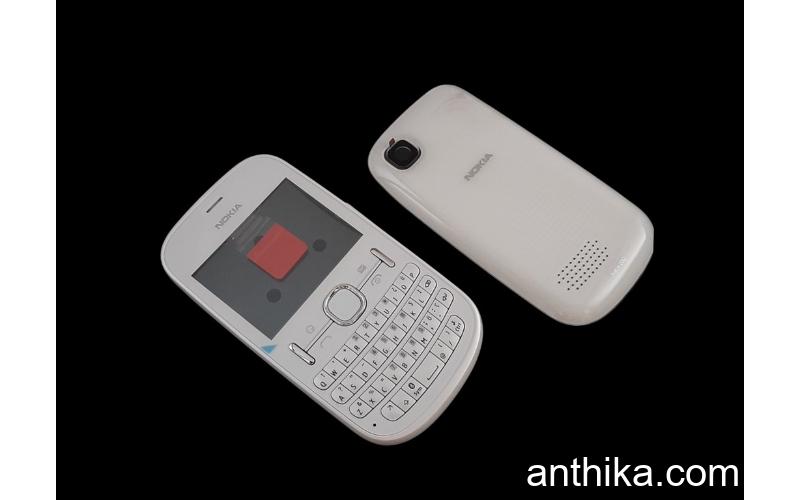 Nokia 200 201 Asha 200 201 Kapak Tuş Original Front Cover and Keypad White