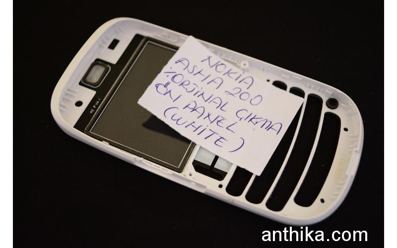 Nokia Asha 200 201 Kapak Original Front Cover White Used