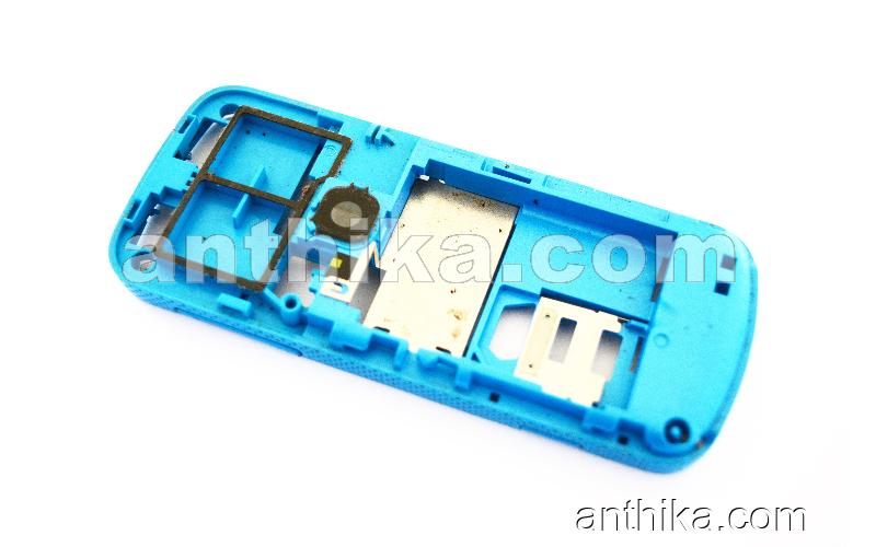 Nokia 5320 Kasa Buzzer Mikrofon Soket Original Middle Cover Blue Used