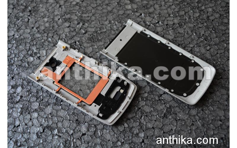 Nokia 6555 Fold Kapak Original Front and Battery Cover Silver New