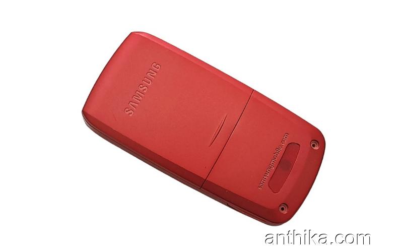 Samsung E250 Kapak Kasa Tuş Original Full Housing Red New