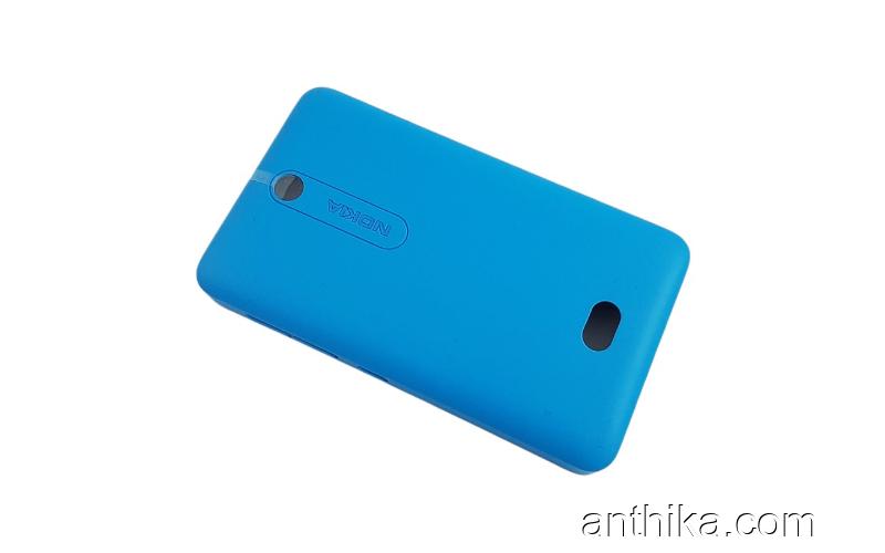 Nokia 501 Asha 501 N501 Kapak Original Back Cover Battery Cover Blue New