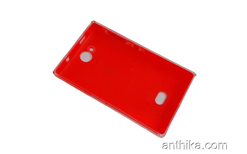 Nokia 503 Asha Kapak Original Back Cover Battery Cover Red New