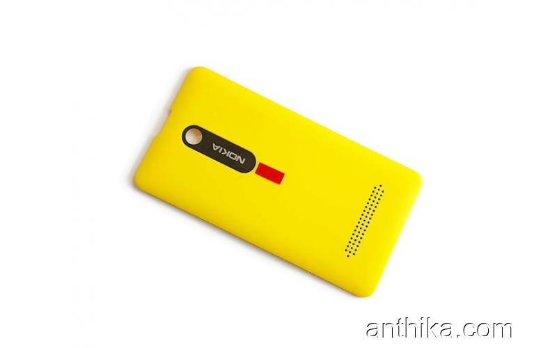 Nokia Asha 210 Kapak N210 Original Battery Cover Yellow New 02503F4