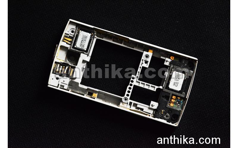 Nokia X3 X3-00 Kasa Anten Buzzer Original Middle Cover Silver 0254688