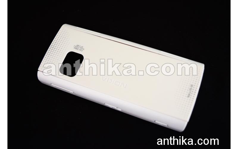 Nokia X6 X6-00 Kapak Takım Original Cover Full Body White Red New