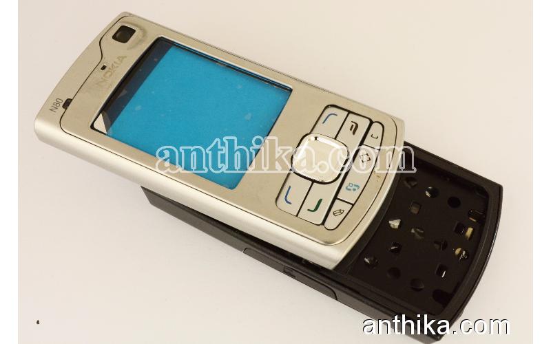 Nokia N80 Kapak Kasa Tuş Orjinal Kalitesinde Full Housing Silver New