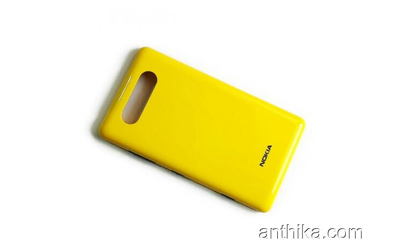 Nokia Lumia 820 N820 Kapak NFC Anten Original Battery Cover Yellow New