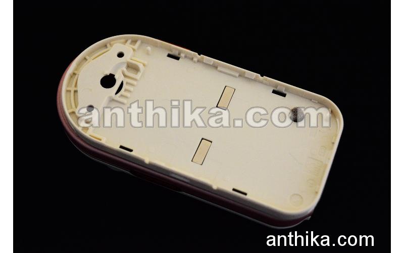 Nokia 7370 Kasa Tuş Original Middle Cover Keypad Chreme Pink New