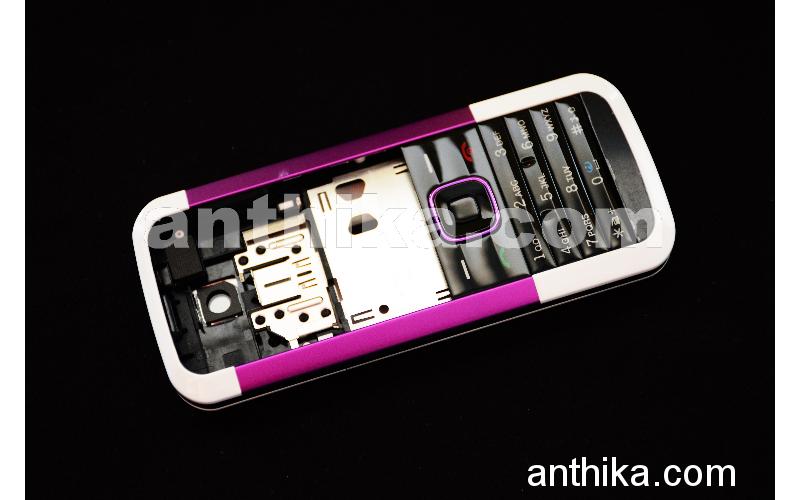 Nokia 5000 Kapak Kasa Tuş Original Full Housing White Purple New