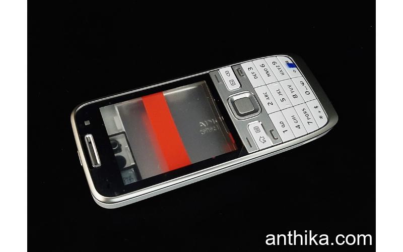 Nokia E52 Kapak Kasa Tuş Buzzer Original Full Housing Silver Light Edition