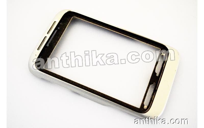 HTC Wildfire S Kapak Original Front Cover Silver Used