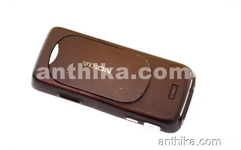 Nokia N73 Kapak Kasa Tuş Original Full Housing Silver Brown Used