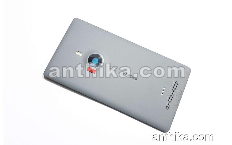 Nokia Lumia 925 Kapak Kamera Flex Original Battery Cover Gray New